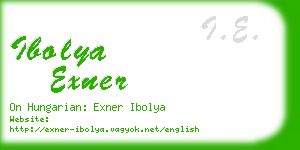 ibolya exner business card